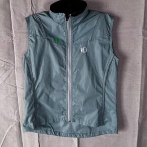 Pearl Izumi Womens Blue Cycling Vest Full Zip Reflective Size Small